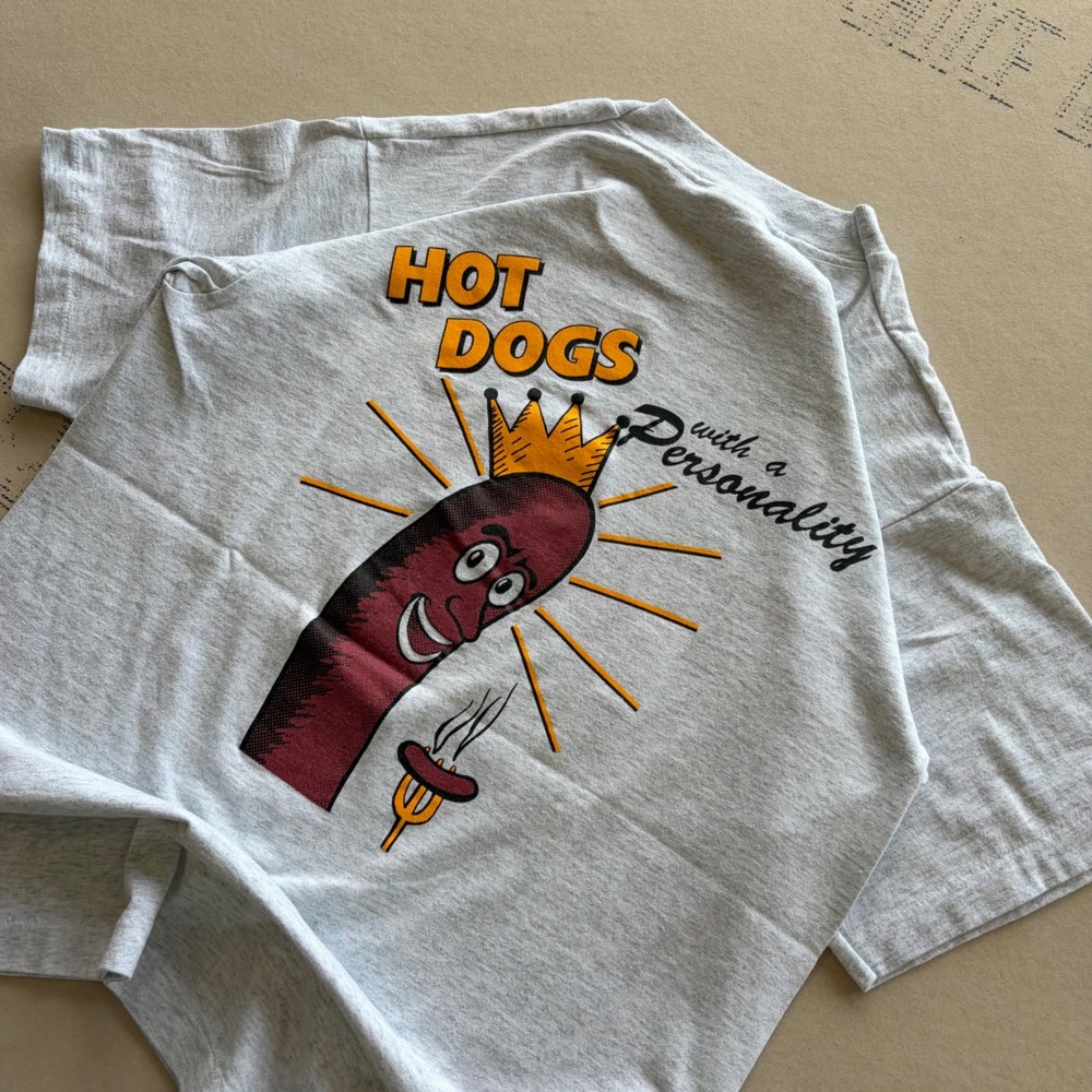 Vintage 90s Niche Promo Yoccos Hot Dog King T-shirt